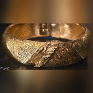 Textured Gold-Tone Bracelet